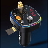 Wireless Radio Bluetooth FM Transmitter Audio Transmitter Music Player Hands Free Car Kit with Dual USB Charger TF Card Slot