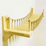 90cm Cat Bridge Climbing Frame Wood Pet Cat Tree House Bed Hammock Sisal Scratching Post Cat Furniture Cat Toy Wall Mounted