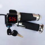Key Indicator Twist Universal Voltage Display Throttle Kit Handlebar Grip Lock Motorcycle Digital -acid/Lithium Battey