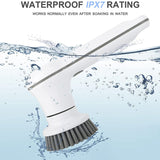 Electric Spin Scrubber,With 4 Replaceable Cleaning Brush Heads For Bathroom Kitchen Toilet Bathtub Tile Sink Wall