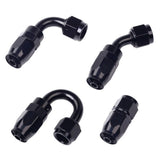 16ft Fule hose line AN6 0/45/90/180 Degree Aluminum Swivel End AN fitting + 5M PTFE Fuel Hose Line Oil Cooler Hose Adapter Kit