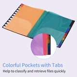Expanding File A4 Folder Files Organizer Elastic String 24 Pocket Letter Size for Paper Documents Certificate Stationery Supplie
