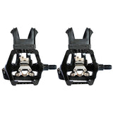 SPD Pedals with Toe Clip Straps for Shimano SPD Pedals Bike Peloton Pedals Indoor Exercise Cycling Pedals