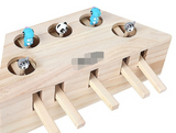 For Cat Indoor Solid Wooden Cat Hunt Catch Mouse Toys Interactive Seat Scratch