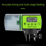200ML Smart Automatic Fish Feeder Aquarium Feeder Fish Tank Auto Feeding Dispenser with LCD Indicates Timer Aquarium Accessories