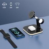 3In1 Foldable Magnetic Wireless Charger for iPhone 12 Pro Max Mini 15W Fast Charging Station for Apple Watch