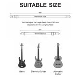 Guitar Strap Soft Cotton Guitar Straps with Pick Holders for Bass Electric and Acoustic Guitars Adjustable Set