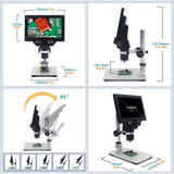 KKMOON G1200 12MP 1-1200X Digital Microscope for Soldering Electronic 500X 1000X Microscopes Continuous Amplification Magnifier