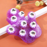 9 Balls Roller Body Massage Glove Muscle Pain Relief Relax Anti Cellulite Massager For Neck Back Shoulder Buttocks  XA27Z