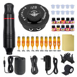 Complete Tattoo Machine Set Tattoo Rotary Machine Pen Style Set Permanent Makeup Machine With Cartridge Needles Tattoo Body Art