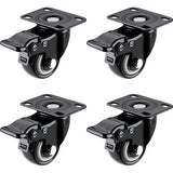 4 Pack 2in Heavy Duty Caster Wheels Polyurethane Swivel  with 360 Degree Top Plate 220lb Total Capacity for Furniture