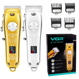 Full metal housing hair trimmer professional adjuatable hair clipper with 2500mAh battery barber hair cutting machine electric