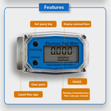 Flow Meter Digital Fuel Gauge Flowmeter K24 Methanol Diesel Gasoline Kerosene Chemical Water Electronic Liquid Turbine Meter
