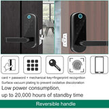 Fingerprint Door lock, Smart Lever Door Lock Bluetooth Digital Lock with 5 Unlock Ways for Home Security, Fingerprint and Touchs