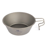 Lightweight 450ml Titanium Bowl with Volume Marking Outdoor Camping Bowl for Home Outdoor Camping Hiking Backpacking