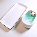 Ceramic Paint Cleaning Pen Bucket 3 Sets of Paint Palette Tray Wash Pen Holder Watercolor Gouache Acrylic Painting Art Supplies