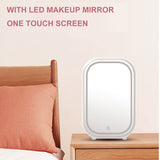 8L Mini Makeup Fridge Portable Cosmetic Refrigerator Compact Glass Panel Led Light Cooler Warmer Freezer Home Car Use