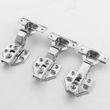 10/20pcs Hinge Soft Closing Full Overlay Door Hydraulic Hinges No-Drilling Hole Clip-On For Cabinet Cupboard Furniture Hardware