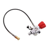 PCP Tank Dual Gauge Charging Valve Air Filling Station Refill Adapter With 400 Bar 6000 Psi Gauge 50Cm Hose