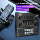 V9 Audio Studio Sound Card 3.5mm Microphone Headset Live Broadcast Studio Phone Bluetooth Sound Adapter for Phone Computer