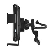 15W Car Phone Holder Wireless Charging With Dual Coils for iPhone Samsung z flip 3 Android Air Vent/Suction Cup phone kickstand