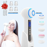 Nose Acne Blackhead Remover Vacuum Brush Electric Face Pore Deep Cleaner Massager Machine Wireless LCD Waterproof Skin Care Tool