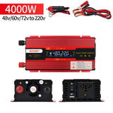 Corrected Sine Wave Car Inverter DC48V60V72V to AC220V Home High Power Solar Converter 3000W 4000W 6000W Peak Power