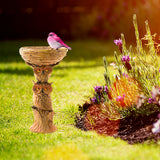 Home Yard Figurine Craft Owl Backyard Patio Garden Decor Outdoor Statue Landscape Bird Feeder Lawn Resin Ornament Exquisite