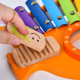 3-In-1 Wooden Eight-Tone Hand Knocking on the Piano Enlightenment Musical Instrument Musical Toy for Children