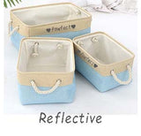 Personalized Pet Toy Storage Basket Toy Clothes Bin Dog Custom Name DIY Canvas Collapsible Box Free Print ID Pet Accessories