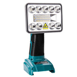 2000Mah 14.4-18V  LED Flashlight Spotlight Outdoor Work Lighting For Makita BL1430 BL1830 3 inch Blue with USB