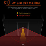 2.4 Inch Camera Door Digital Peephole Smart Camera Wifi HD Home Visible Intercom Video Doorbell Camera Voice Phone DD3S