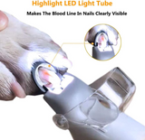 Illuminated Pet Nail Clipper, 5X Magnification Dog Nail Scissor Pet Grooming Trimmer Claw Care Tool, Features LED Light Great