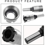 1/2 Inch Shank Router Collet Extension Chuck Converter Adapter,Woodworking Milling Rod Chuck Holder Extender Bit