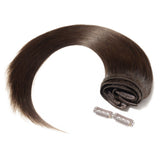 Real hair wig ladies long straight hair extension piece seamless eight-piece clip hair real wig piece
