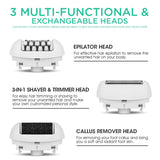 Original kemei 3in1 women electric epilator for face whole body bikini trimmer lady shaver leg hair removal foot callus remover