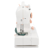 Mini Sewing Machine Fhsm-318 Built-In Light Household Multi-Function Crafting Mending Machine Design Easily Carried Eu Plug
