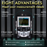 TOOLTOP DS0120M 320x240 High Definition 2.4 Inch TFT Color Screen Digital Oscilloscope 120MHz Bandwidth 500MSa/s Sampling Rate