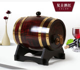 1.5/3/5L Wood Barrel Vintage Oak Beer Brewing Equipment Mini Keg Home Brew Beer Keg Tap Dispenser for Rum Pot Whisky Wine
