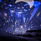Star Projector Lamp Children Bedroom LED Night Light Baby Lamp Decor Rotating Starry Nursery Moon Galaxy Projector Table Lamp