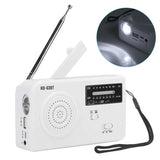 Solar Hand Crank Radio Multifunction Portable AM/FM Radio Support Mobile Phone Emergency Charging Function Flashlight Radio