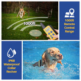 1km Remote Dog Training Collar Electric Shock sound Anti-Bark Rechargeable for small big dogs training accessories Dropshipping