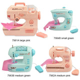Kid Mini Sewing Machine Toy Electric Simulation DIY Mini Furniture Toy Design Cloth Knitting Machine Toddler Girl Play House Toy