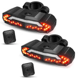 Bike Alarm Rear Tail Light With Turn Signal Wireless Waterproof Remote Control USB Bicycle Taillight Warning Brake Light