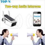 HD 2MP Wireless Rechargeable Battery IP Camera with Solar Panel Outdoor Weatherproof Home Security Camera