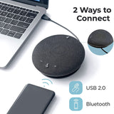 Bluetooth Conference Speaker With Microphone 360° Voice Pickup &amp; Noise Canceling Conference Omnidirectional Microphone