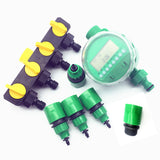 1 set (7 pcs) Home Garden irrigation Drip timer Pipe Splitter 4 Way Tap Connectors Quick Connector 3/4 Screw thread interface