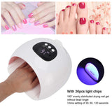72W UV Lamps LED Nail Gel Curing Lamp 3 Time Setting Nail Dryer 36pcs Light Chips Quickly Dry Nail Polish Gel Dryer 100‑240V