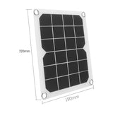 5V 10W Waterproof Monocrystalline Solar Charger Panel Semi-Flexible Solar Cell for Outdoor Dual USB Charger