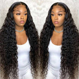 Wig with long curly hair African small curly front lace 13*4 T-shaped front lace wig